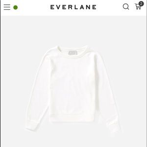 Everlane Lightweight French Terry Crewneck in Bone